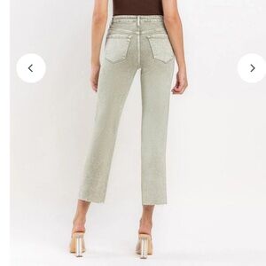 LOVERVET by VERVET HR Straight Cropped Jeans green size 11/30